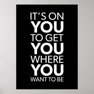 Affiche C'est sur vous, Gym Succès Hustle Grind Motivation