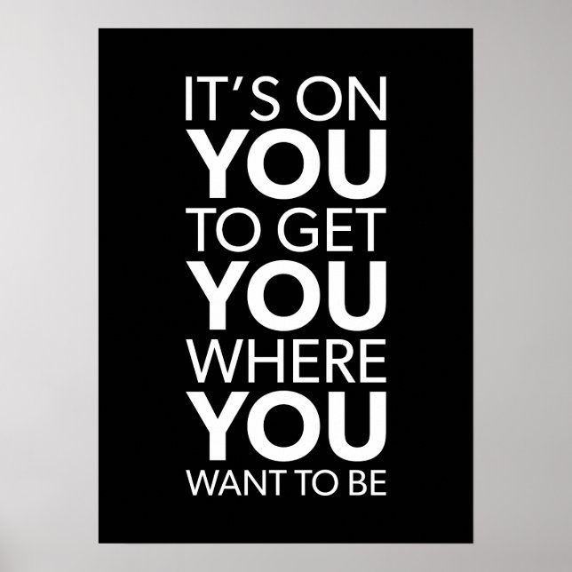 Affiche C'est sur vous, Gym Succès Hustle Grind Motivation (Devant)