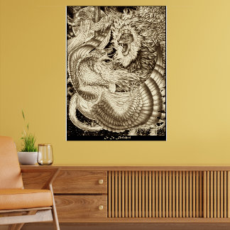 Affiche C'EST TERMINÉ - Lion De Juda Vs. Serpent Ailé