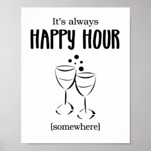 Affiche C'est toujours de l'Happy Hour Quelque part Cockta