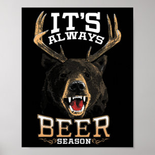 Affiche C'est toujours la saison de la bière Bear Deer Bee
