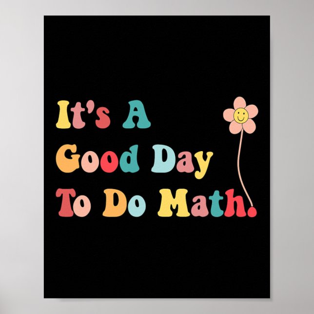 Affiche C'est un bon jour pour faire des maths Enseignante (Devant)
