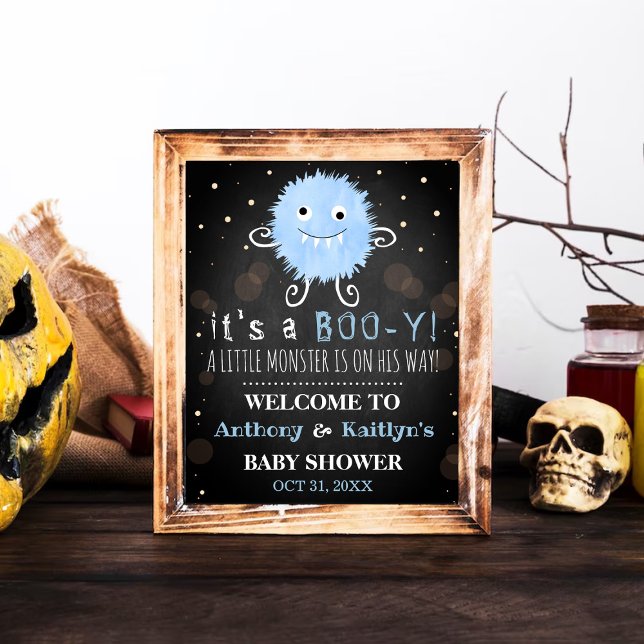 Affiche C'est un boo-y ! Baby shower d'Halloween de Little (Créateur téléchargé)