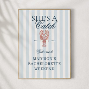 Affiche C'est un chat Homard Bachelorette Bienvenue