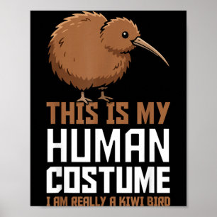Affiche C'est un costume humain un oiseau kiwi Nouvelle-Zé