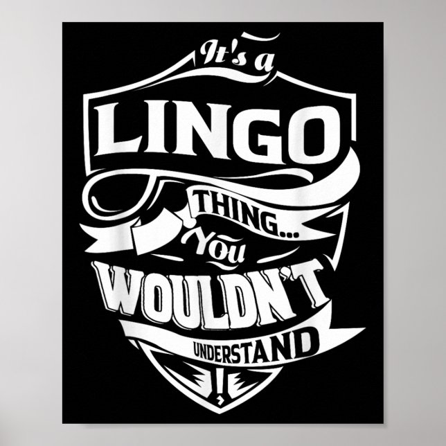 Affiche C'Est Un Don De Chose Lingo (Devant)