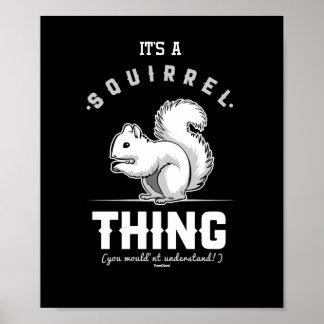 Affiche C'est un écureuil drôle et adorable écureuil