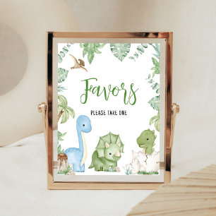 Affiche C'est Un garçon Dinosaure Baby shower Favors