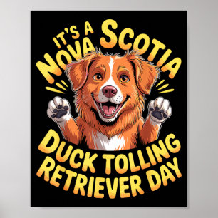 Affiche C'est un Retriever à Tolling du Canard de Nouvelle