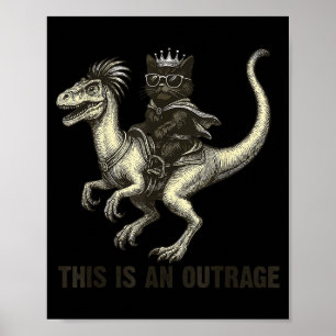 Affiche C'est Un Scandale Drôle Princesse Chat à Cheval Su