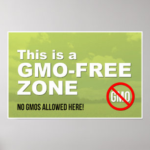 Affiche C'est un signe Sans GMO de fenêtre de zone