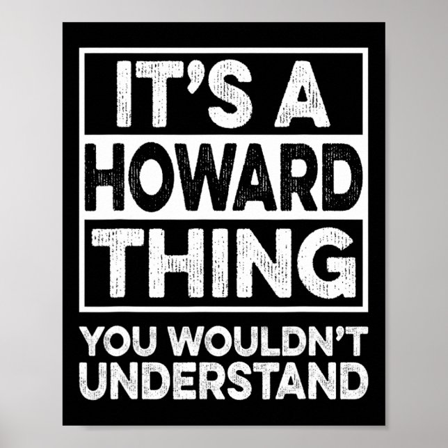 Affiche C'est une affaire de Howard que vous ne comprendri (Devant)
