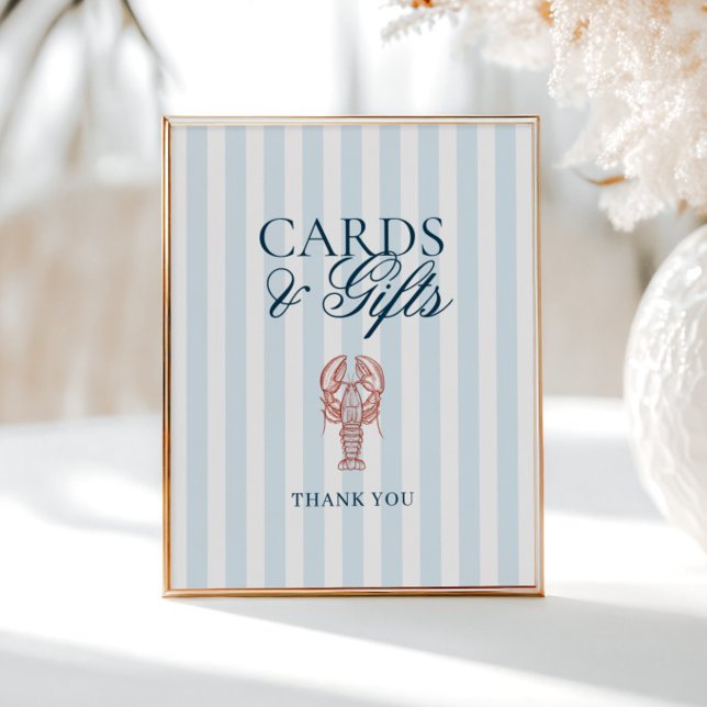 Affiche C'est une attrape Homard Cartes rayées Cadeaux (Créateur téléchargé)