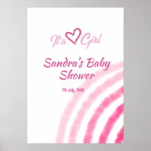 C'EST UNE BABY SHOWER FILLE ARC-EN-CIEL PASTEL RÉT