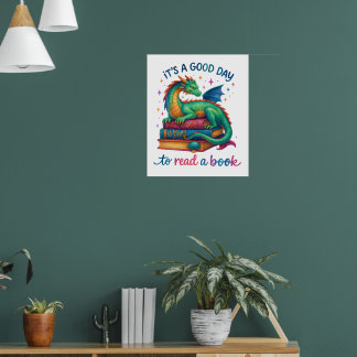 Affiche C'est une bonne journée pour lire un livre