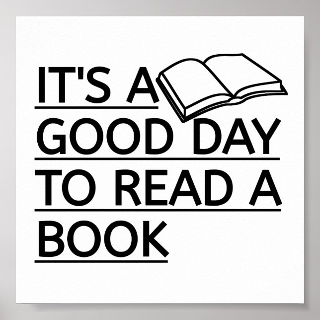 Affiche C'est une bonne journée pour lire un livre (Devant)