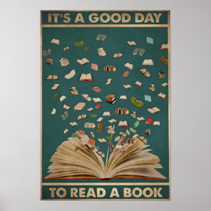 Affiche c'est une bonne journée pour lire un livre