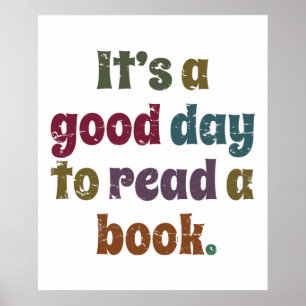 Affiche C'est une bonne journée pour lire un livre, Louveu
