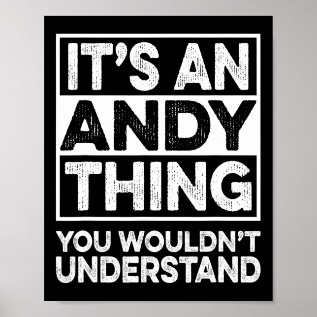 Affiche C'est une chose d'Andy que vous ne comprendriez pa (Devant)