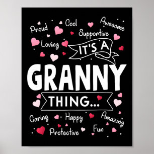 Affiche C'est une chose de grand-mère drôle dit mignonne g