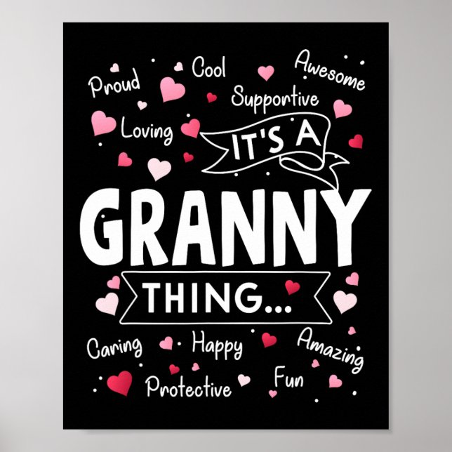 Affiche C'est une chose de grand-mère drôle dit mignonne g (Devant)