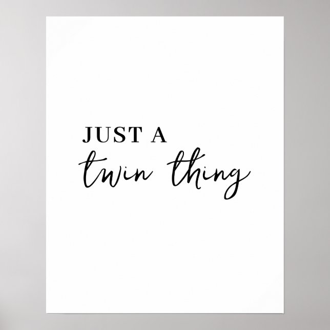 Affiche C'est une chose de jumeaux Conception de jumelage  (Devant)