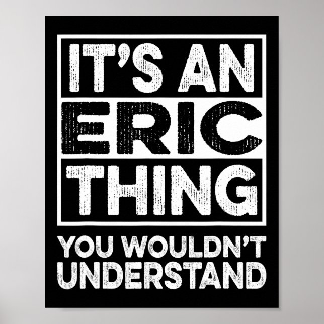 Affiche C'est une chose d'Eric que vous ne comprendriez pa (Devant)