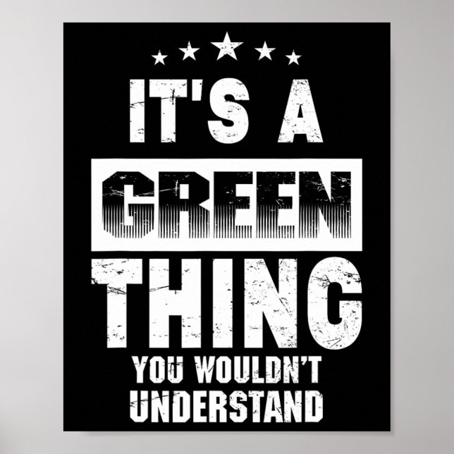 Affiche C'est une chose verte que vous ne comprendriez pas (Devant)