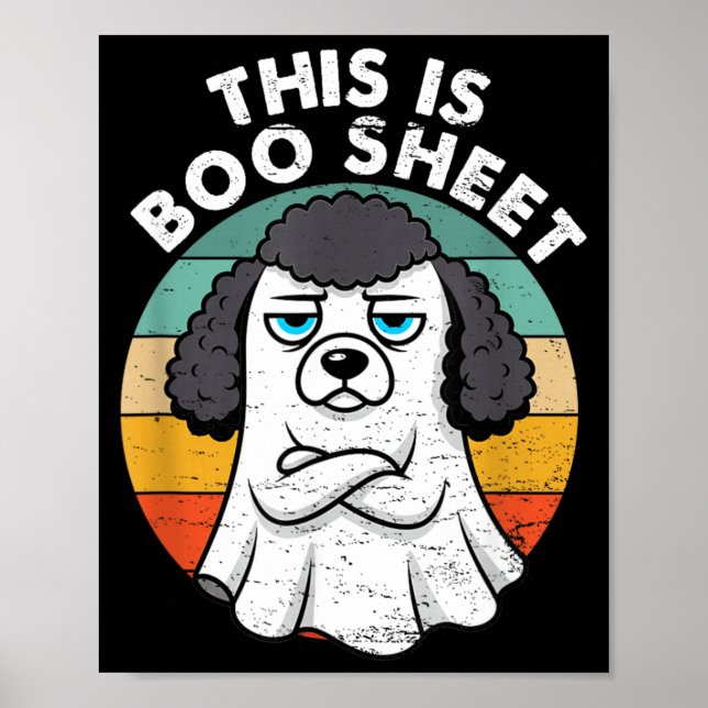 Affiche C'est une feuille de Boo Chien Caniche Noir Hallow (Devant)