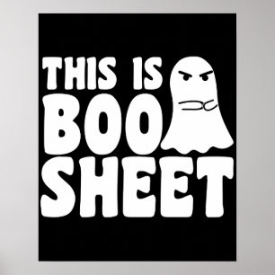 Affiche C'est une feuille de Boo Fantôme Costume drôle d'H