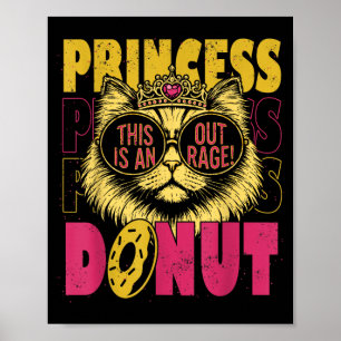 Affiche C'est une Princesse de Chat Drôle Outrancier Faire