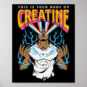 Affiche C'Est Votre Corps Sur Creatine Exercice Gym Annive