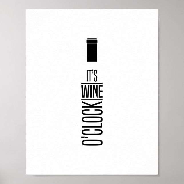Affiche C'est Wine O'Clock, Citation (Devant)