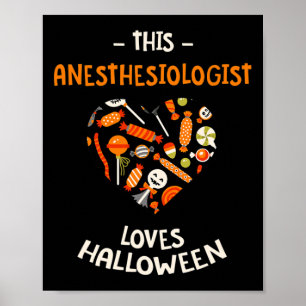 Affiche Cet Anesthésiste Aime L'Halloween Anesthésiste