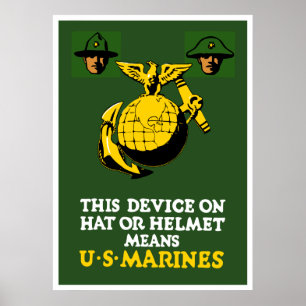 Affiche Cet appareil signifie US Marines