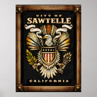 Affiche Cet emblème de la ville de Sawtelle