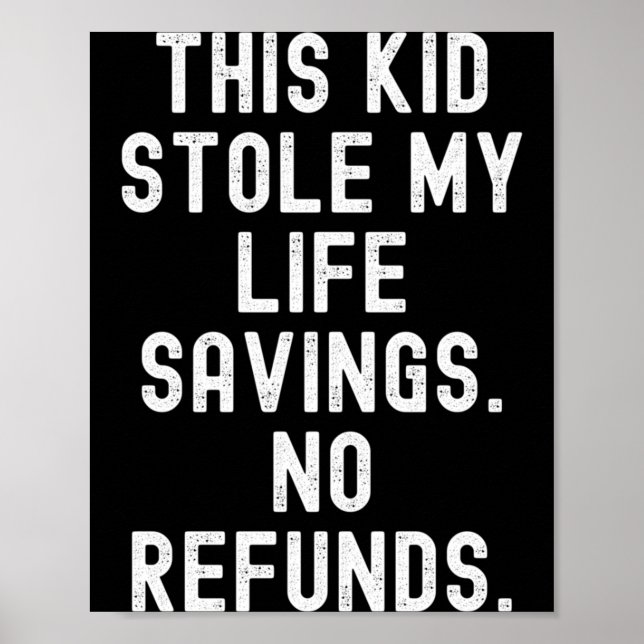 Affiche Cet enfant a volé des remboursements d'économies d (Devant)