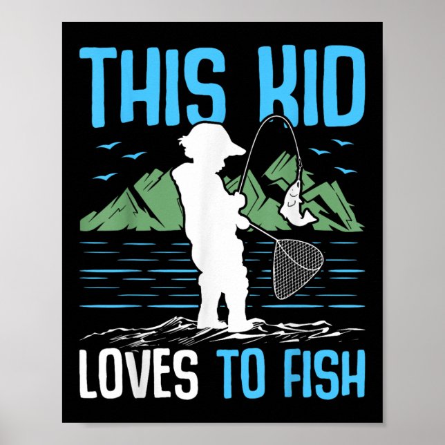 Affiche Cet enfant adore pêcher I Pêche  (Devant)