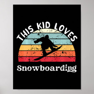 Affiche Cet Enfant Aime Le Snowboard Garçons Filles