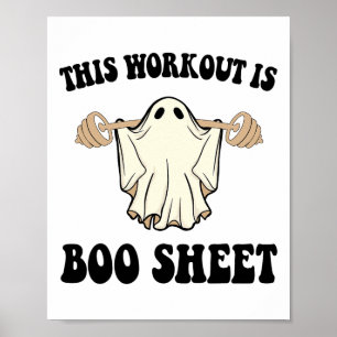 Affiche Cet Exercice Est Boo Sheet Drôle Halloween Gym Gho