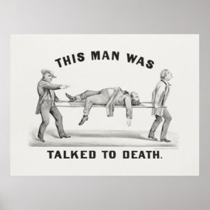 Affiche Cet homme a été parlé jusqu'à la mort (1873