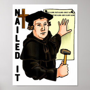 Affiche C'était cloué Jour de la Réformation Martin Luther