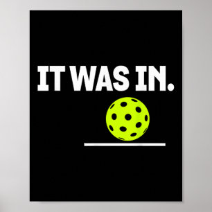 Affiche C'Était Dans Amusant Joueur De Pickleball De Paddl
