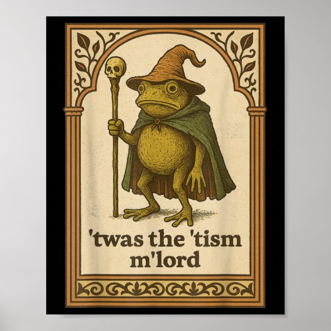 Affiche C'était le Tism Mlord Drôle Magicien Grenouille Au (Devant)