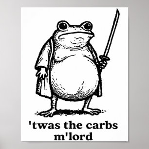 Affiche C'Était Tism Mlord Chevalier Médiéval Fat Samurai 