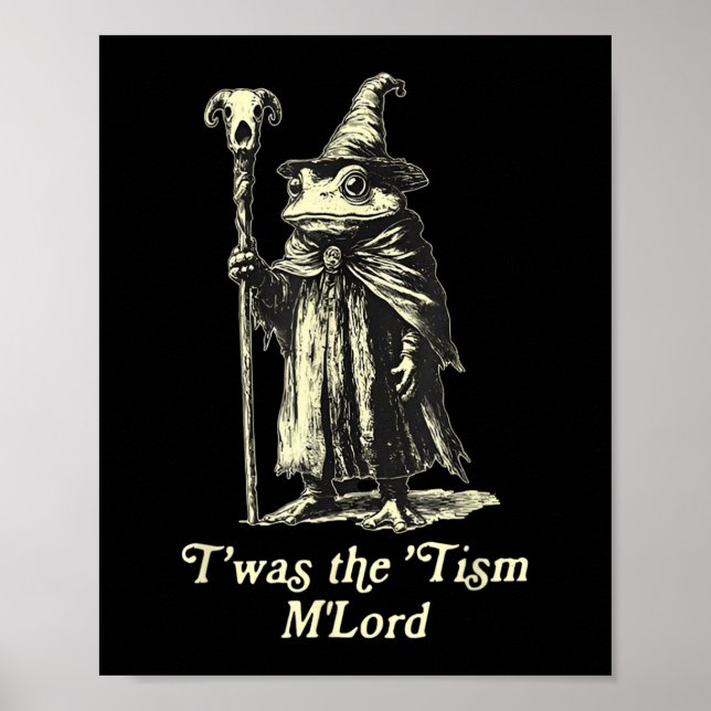 Affiche C'Était Tism Mlord Funny Frog Wizard Meme Autisme (Devant)