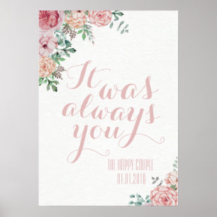 Affiche C'Était Toujours Vous Mariage Vow Renouvellement S