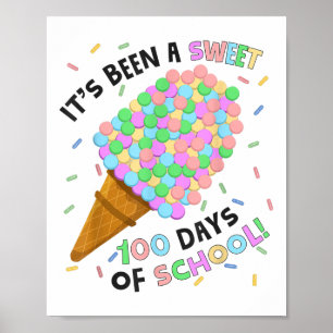 Affiche C'Était Un Doux 100 Jours De Glace À L'École 100T