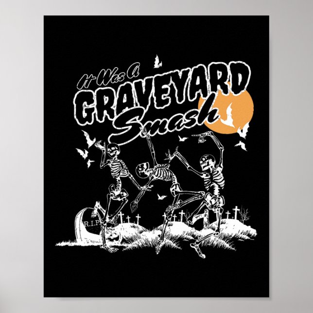 Affiche C'Était Une Danse De Skeleton De L'Halloween Smash (Devant)