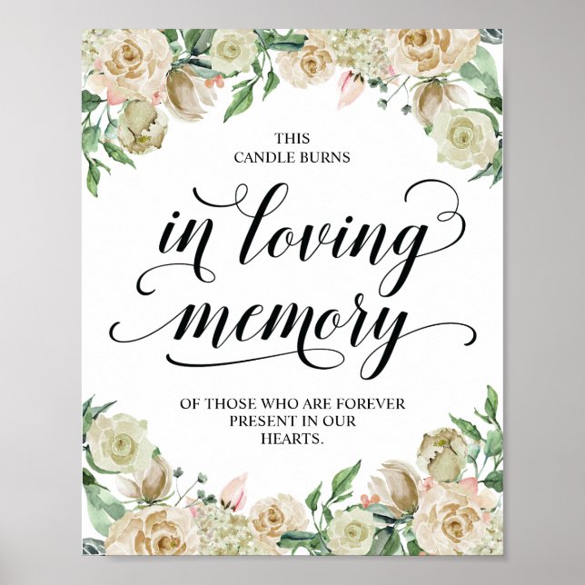 Affiche Cette bougie brûle dans la mémoire aimante Symbole (Devant)